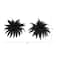 40in. Artificial Halloween Black Boston Fern - Set of 2